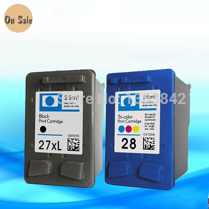 Hisaint для hp 27 28 чернильный картридж для hp 27 28 OfficeJet 4255/4256/5608/5609/5679/6110 для кгс 2110 струйный принтер