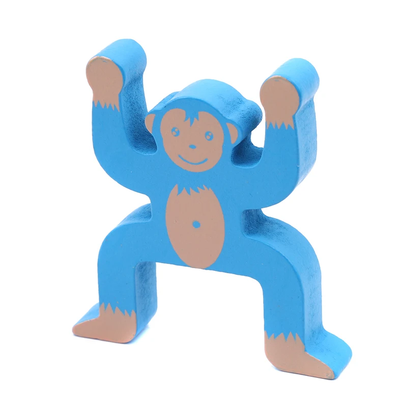 16 шт. деревянные складные блоки игры животные обезьяны балансирующие игрушки для