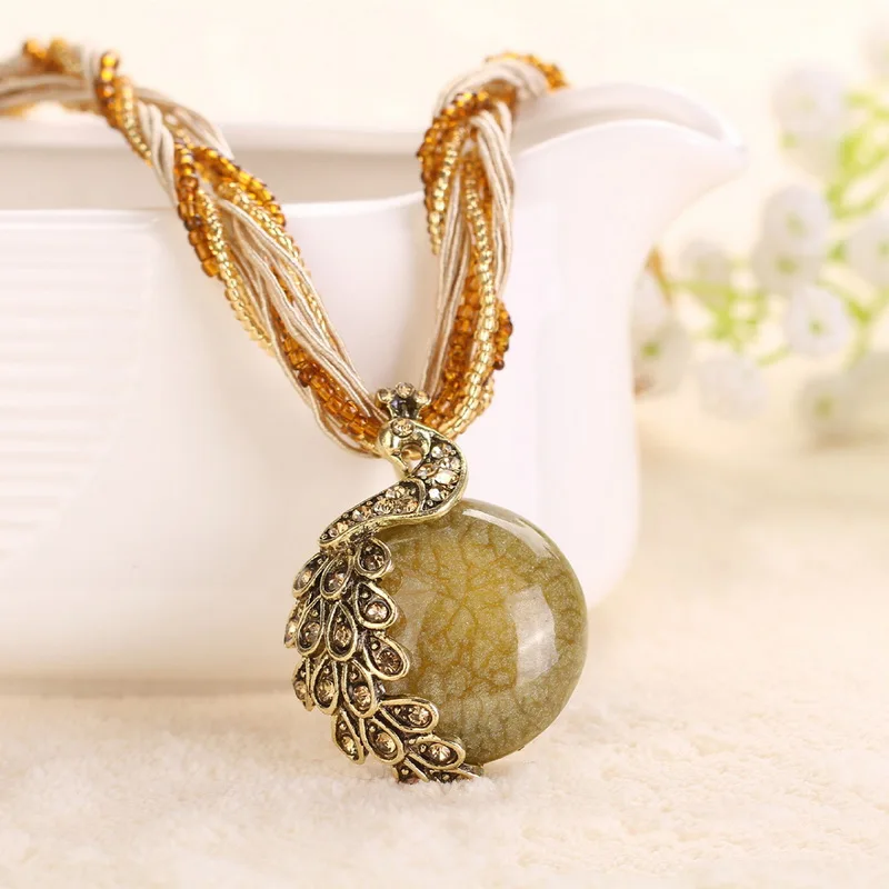 Новое поступление высокое качество модные аксессуары в богемном стиле павлин 17