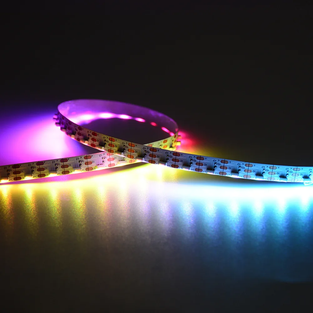 Тонкий 5 мм ширина 60leds внутренний управлением стороны излучающих sk6812 rgb