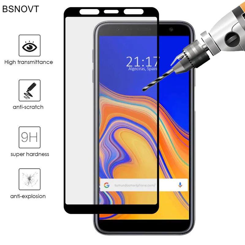 Защитное стекло закаленное для Samsung Galaxy J4 Plus 2 шт.|Защитные стёкла и плёнки