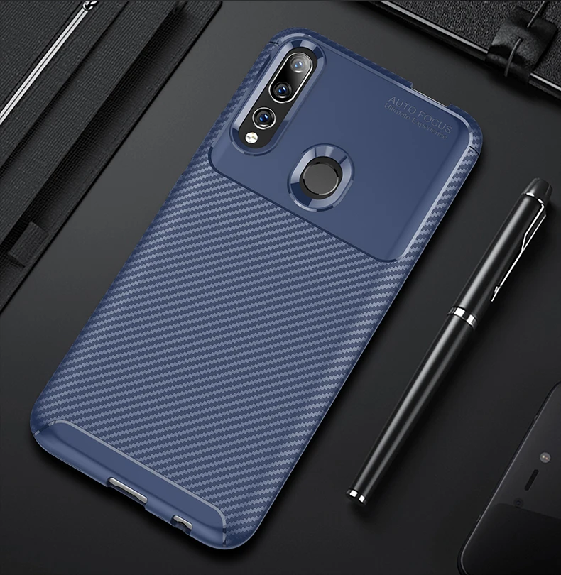 Чехол для телефона huawei Y9 Prime Чехол чехол Роскошный из углеродного волокна противоударный Мягкий ТПУ силиконовый чехол s для huawei P Smart Z чехол