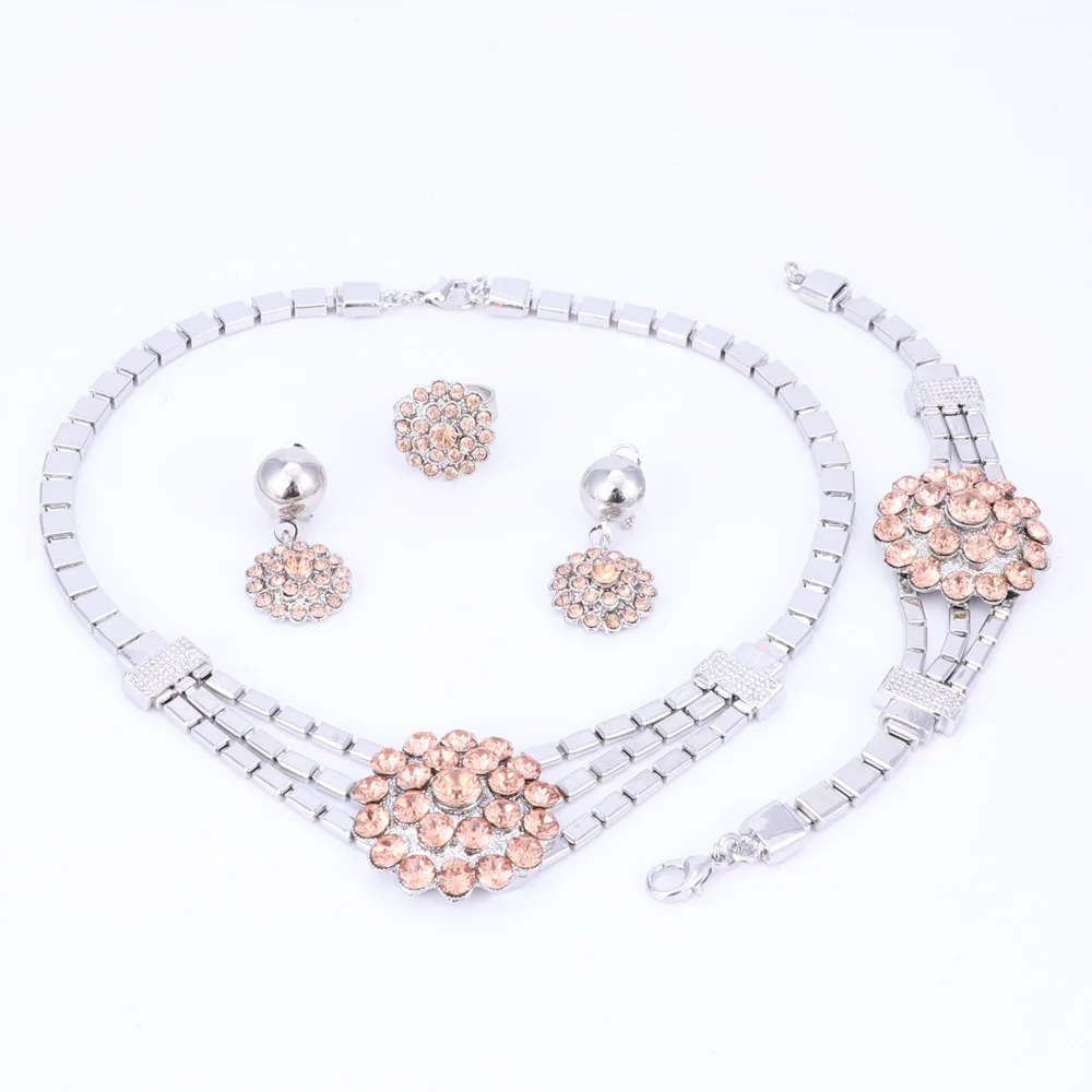 Модные нигерийские Свадебные комплекты ювелирных изделий с африканскими