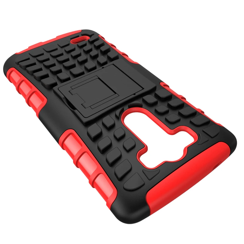 Silicon + Plastic 2 in 1 Dual Layer Shockproof Stand Phone Protection Case Cover For LG G3 |