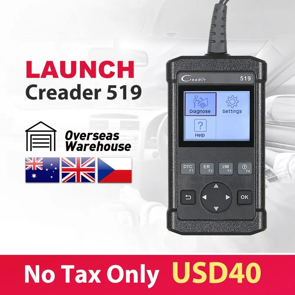 Launch CReader 519 CR519 OBD2 считыватель кодов считывание информации об автомобиле DIY сканер как autel AL519 launch CR5001 Creader 5001