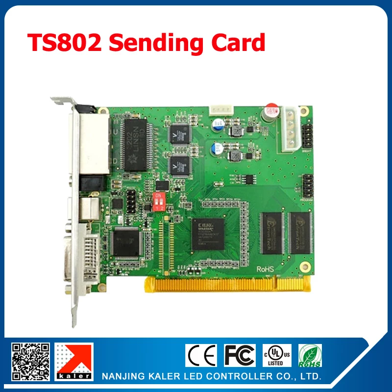 Free Shipping LINSN Full Color TS802D LED Display Sending Card Synchronous Control Video Indoor Outdoor Wall | Электронные