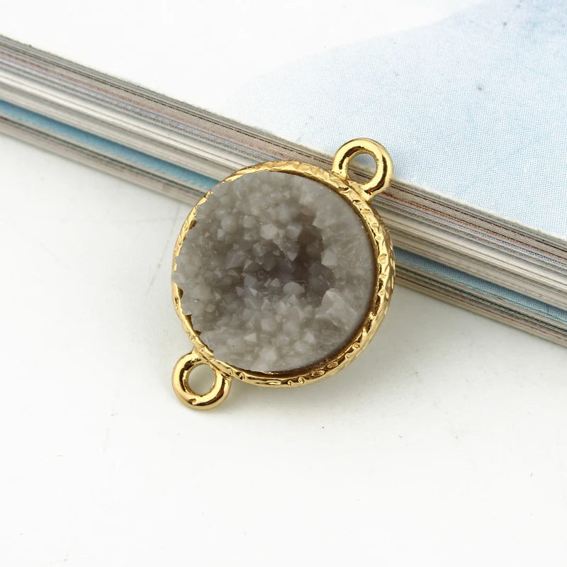 3pcs 15mm Small Bracelet Connector Resin Findings Diy Charms Round Anklet Chain Eardrops Necklace Pendant Jewelry Making F298 | Украшения и
