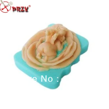 

Free shipping Angel baby sleep modelling chocolate mold fondant Cake decoration mold for Handmade soap mold NO.:si349