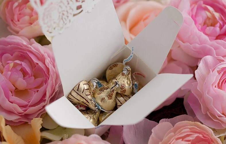 Цветочная Свадебная коробка для конфет Детский праздник элегантное