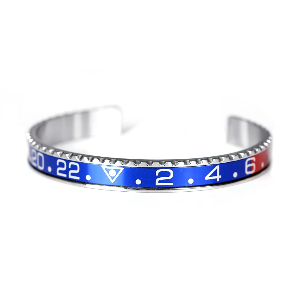 silver blue red Часы мужские Спидометр официальный браслет из нержавеющей стали модный браслет розовый золотистый браслет - Окраска металла: silver blue red
