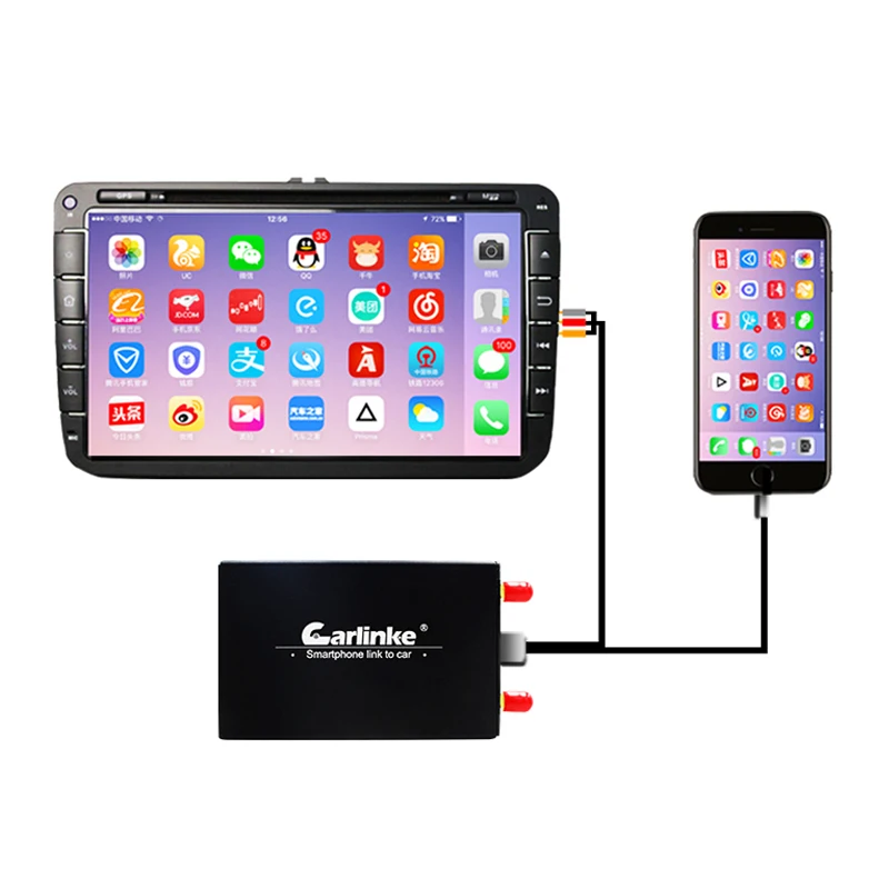 Ящик для зеркалирования экрана Carlinkit AirPlay iPhone iOS11 Android Miracast/WlAN беспроводное