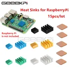 15 шт.5 комплектов, радиаторы GeeekPi из алюминия и меди, комплект для охлаждения Raspberry Pi 3 Model B  B Plus B +