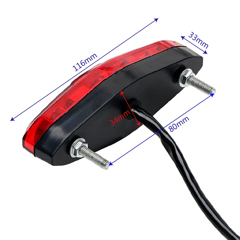 Dirt bike задний светильник номерной знак 15Led сигнал поворота Racer стоп сигнал. ATV 12V Flash