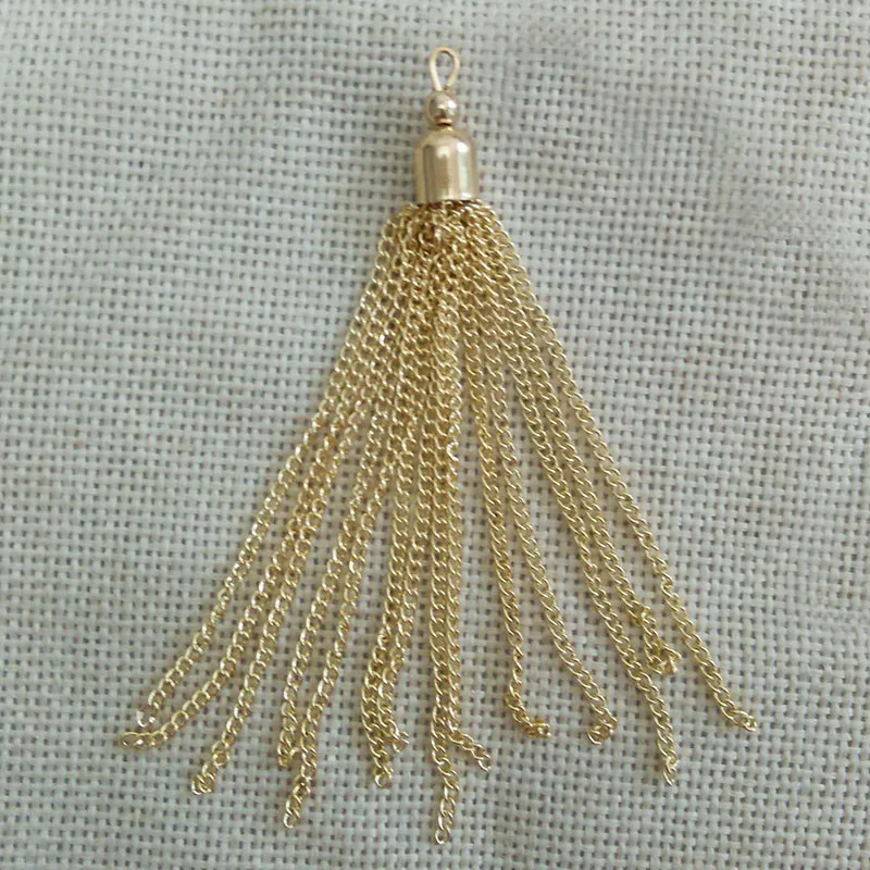 Металлические цепи подвески с кисточками серьги ожерелье брелок кольца