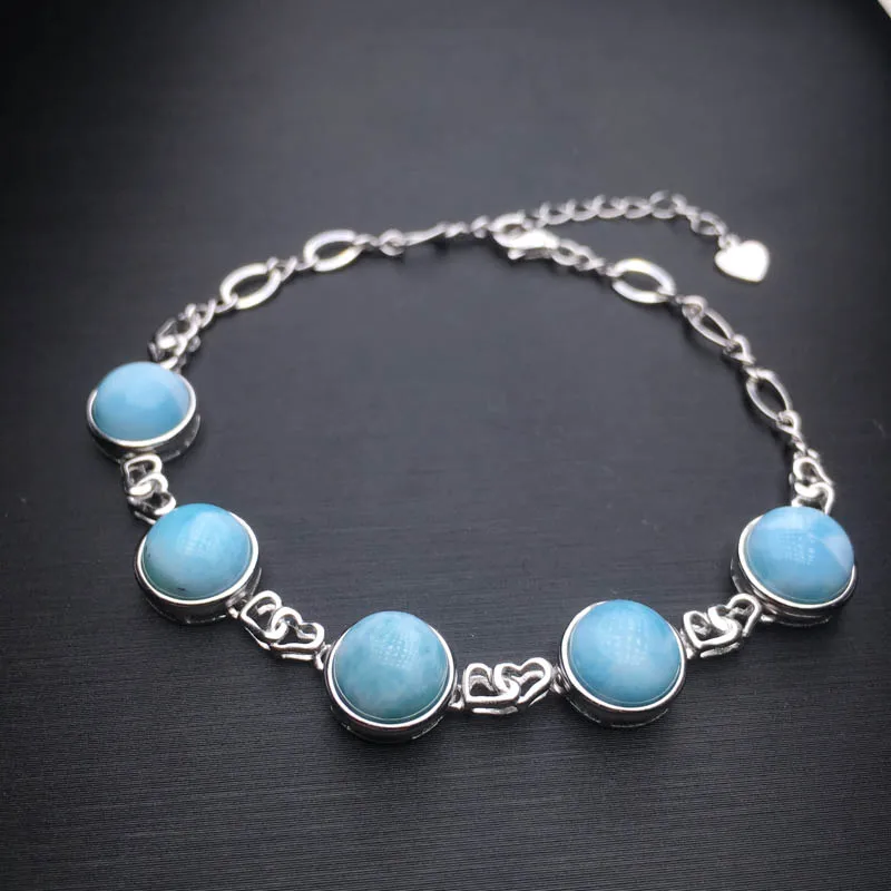 Женский браслет из ларимара CSJ серебра 925 пробы с ларимаром | Украшения и