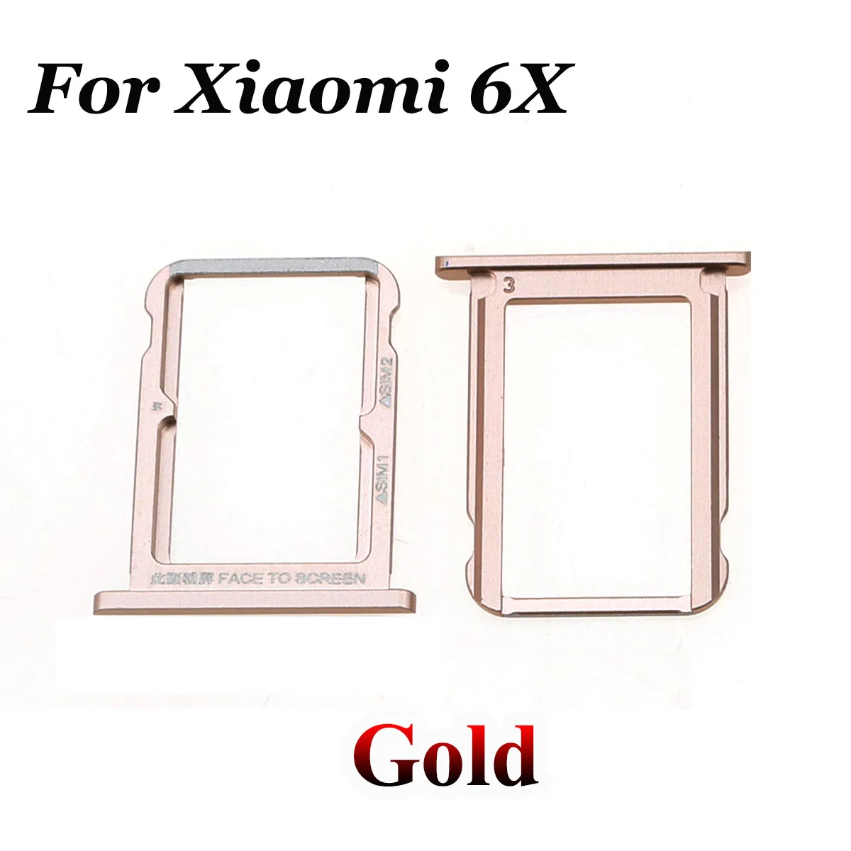 6X-Gold Юйси для Xiaomi mi A1 5X mi 5X mi A1/для Xiaomi mi A2 6X mi 6X mi A2 sim-карта лоток адаптер держателя слота запасные части - Цвет: 6X-Gold