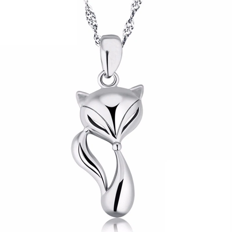 Цепочка женская из серебра 925 пробы с подвеской в виде животного|necklace pendant women|necklace