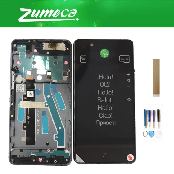 Для BQ X5 Plus ЖК экран + сенсорный дигитайзер с рамкой запасная часть черный цвет