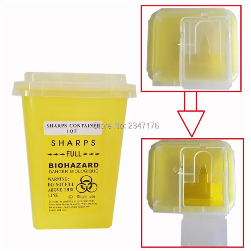 2 шт Портативный Медицинский пластиковый контейнер для тату биоопасность иглы