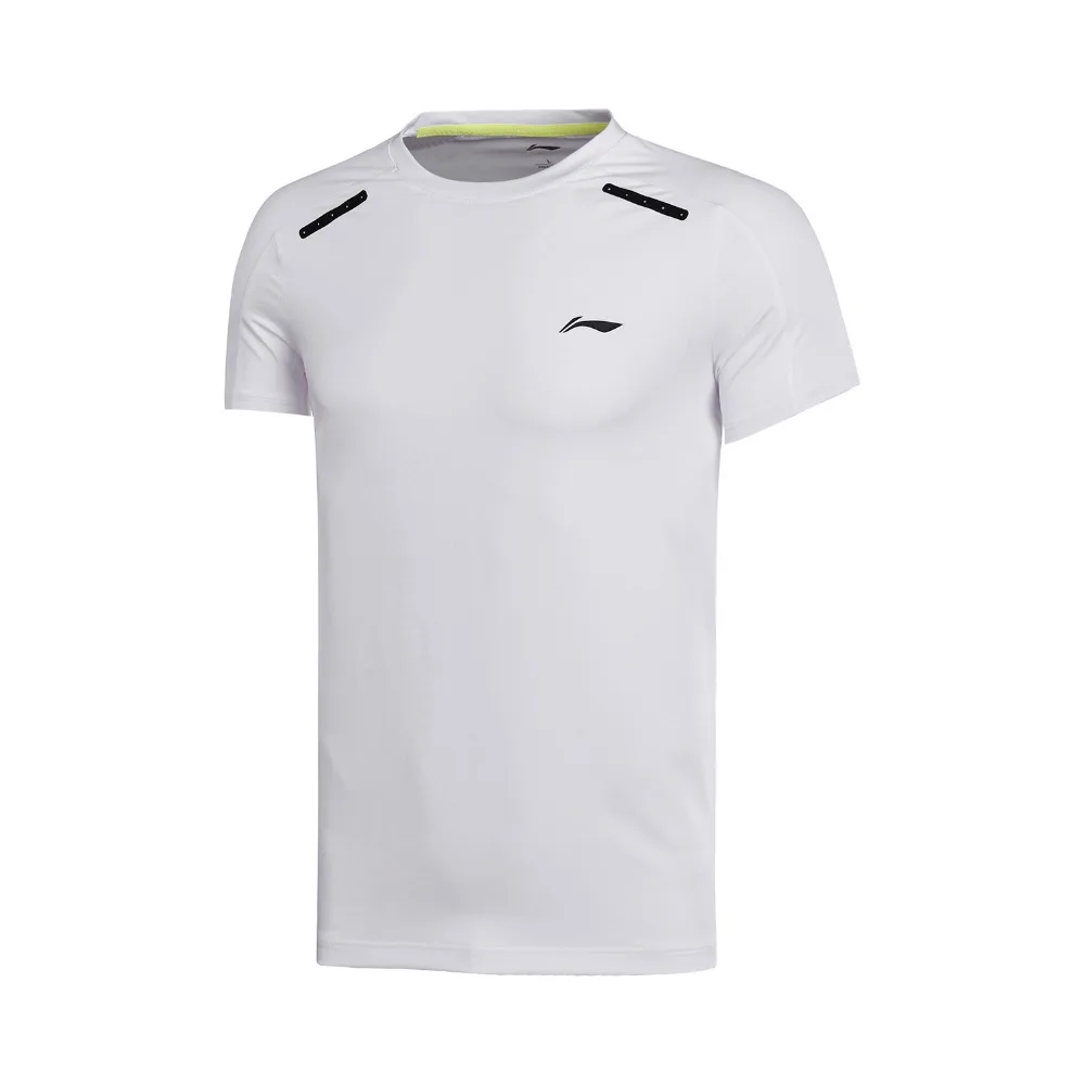 Li Ning мужская тренировочная серия Футболка Slim Fit дышащий комфорт подкладка