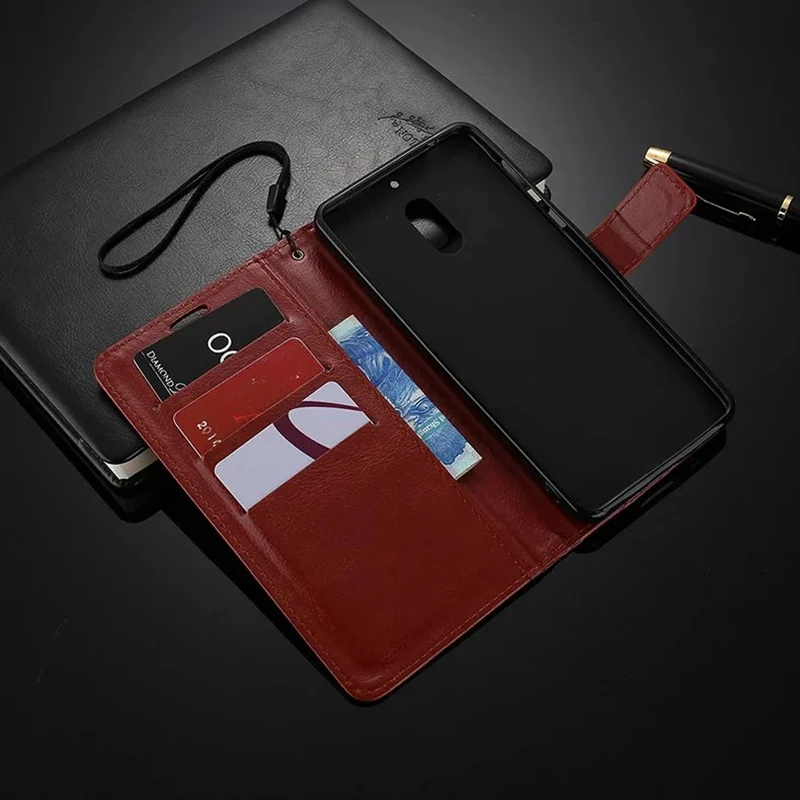 Для Nokia 6 флип чехол тонкий держатель для кожаного чехла Nikia 2017 телефона кошелек