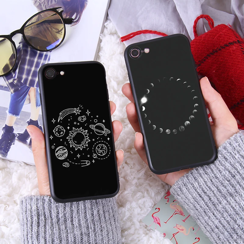Чехол для телефона Sky Space Planet iphone7 8 Plus роскошный мягкий силиконовый чехол iPhone8 6 6s X