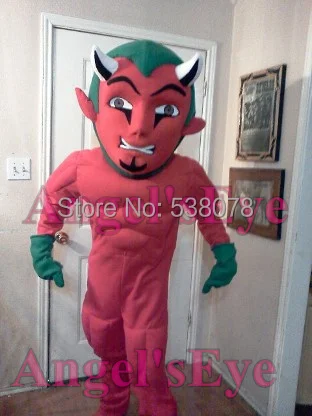 Костюм талисмана красного дьявола на Хэллоуин для взрослых мультяшный аниме