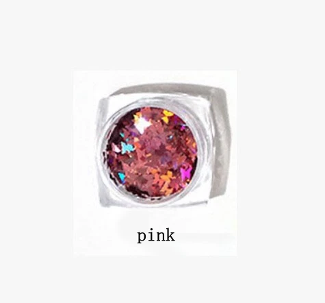Pink Новинка 3 кор./лот Многоцветный Бабочка с блестками материал эпоксидная форма для изготовления ювелирных изделий для DIY ювелирных изделий - Цвет: Pink