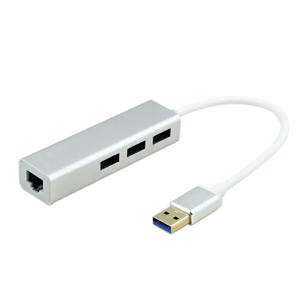 Сетевая карта USB Ethernet с 3 USB-портами 0 RJ45 сетевая USB-Ethernet адаптер для Mac iOS Android ПК RTL8153