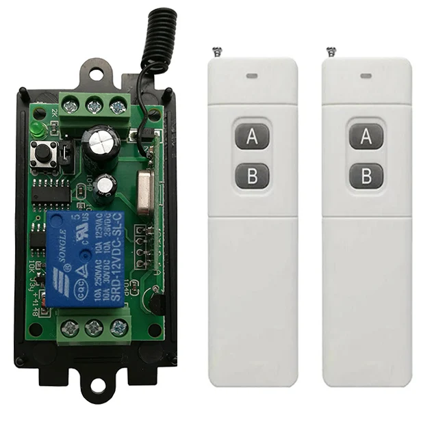 3000 м большой радиус действия DC9V 12V 24V 1CH 1 CH RF беспроводная версия, 315/433.92 Mhz, передатчик + приемник гаражные двери