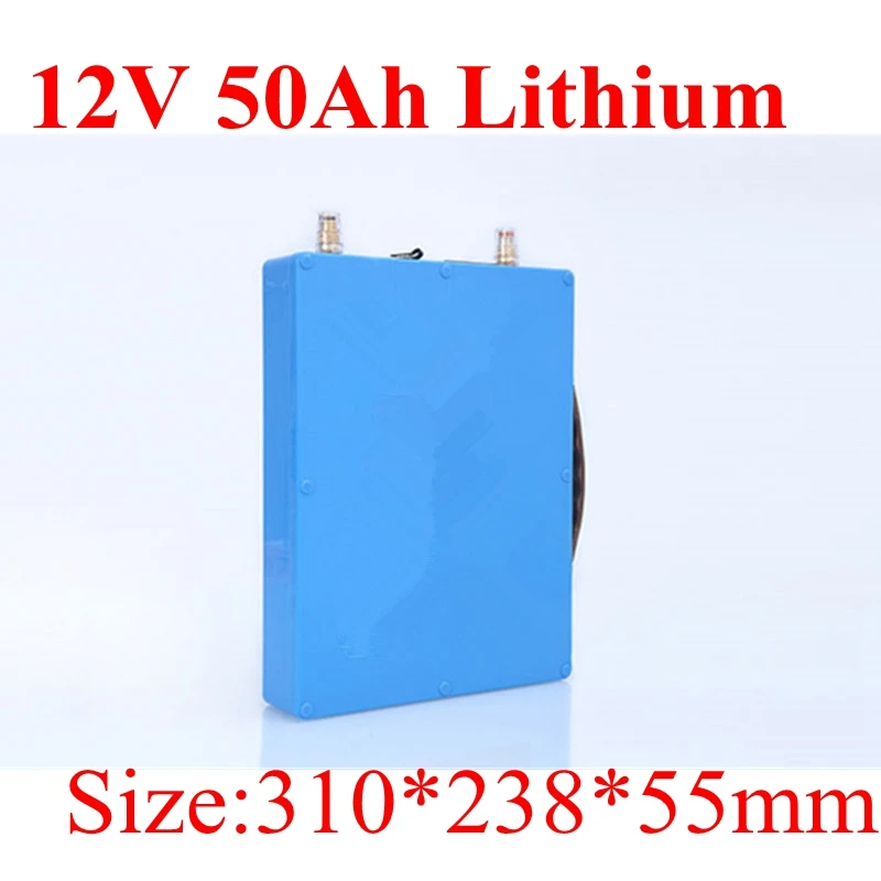 Водонепроницаемый Литий-ионный аккумулятор 12 в 50 Ач 18650 Bms USB порт для резервного