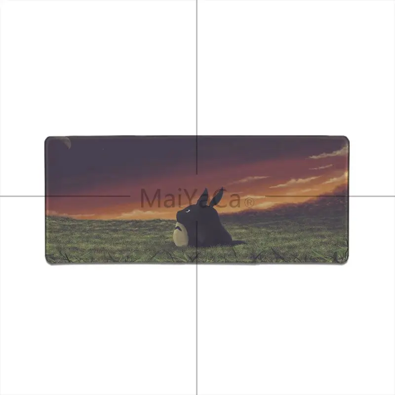 Lock Edge 30x80cm MaiYaCa Мой сосед Тоторо аниме ноутбук Игровые мыши коврик для мыши Аниме Мультфильм Печать Большой Lockedge игра игровой коврик для мыши - Цвет: Lock Edge 30x80cm