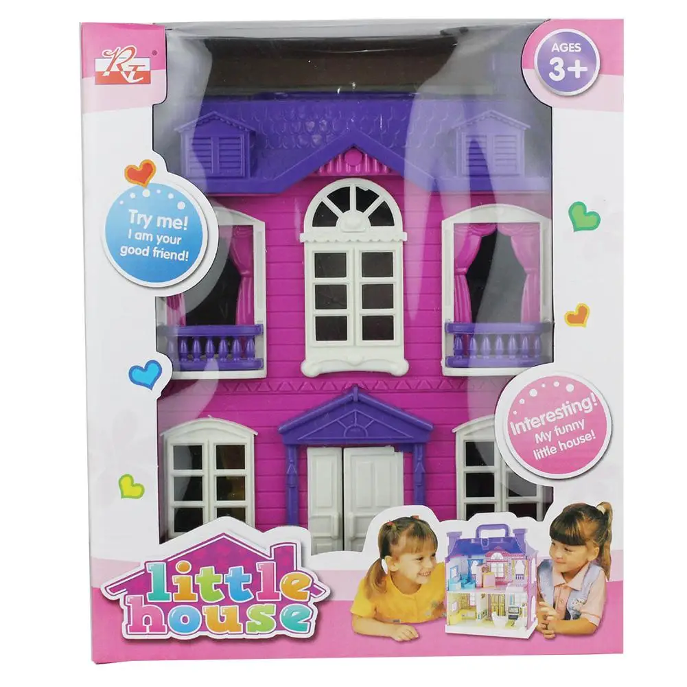 Детский игровой дом вилла игрушка двухслойная Роскошная фиолетовая светильник