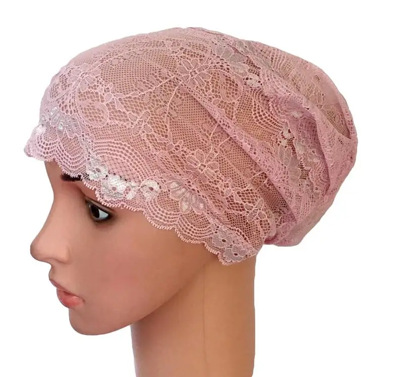 Мусульманская женская цветочная кружевная шапка мусульманский Внутренний