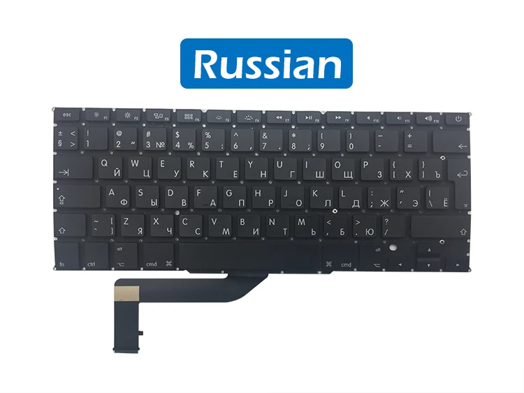 Ноутбук A1398 клавиатура Русская раскладка для Macbook Pro retina 1" A1398 замена клавиатуры 2013 год