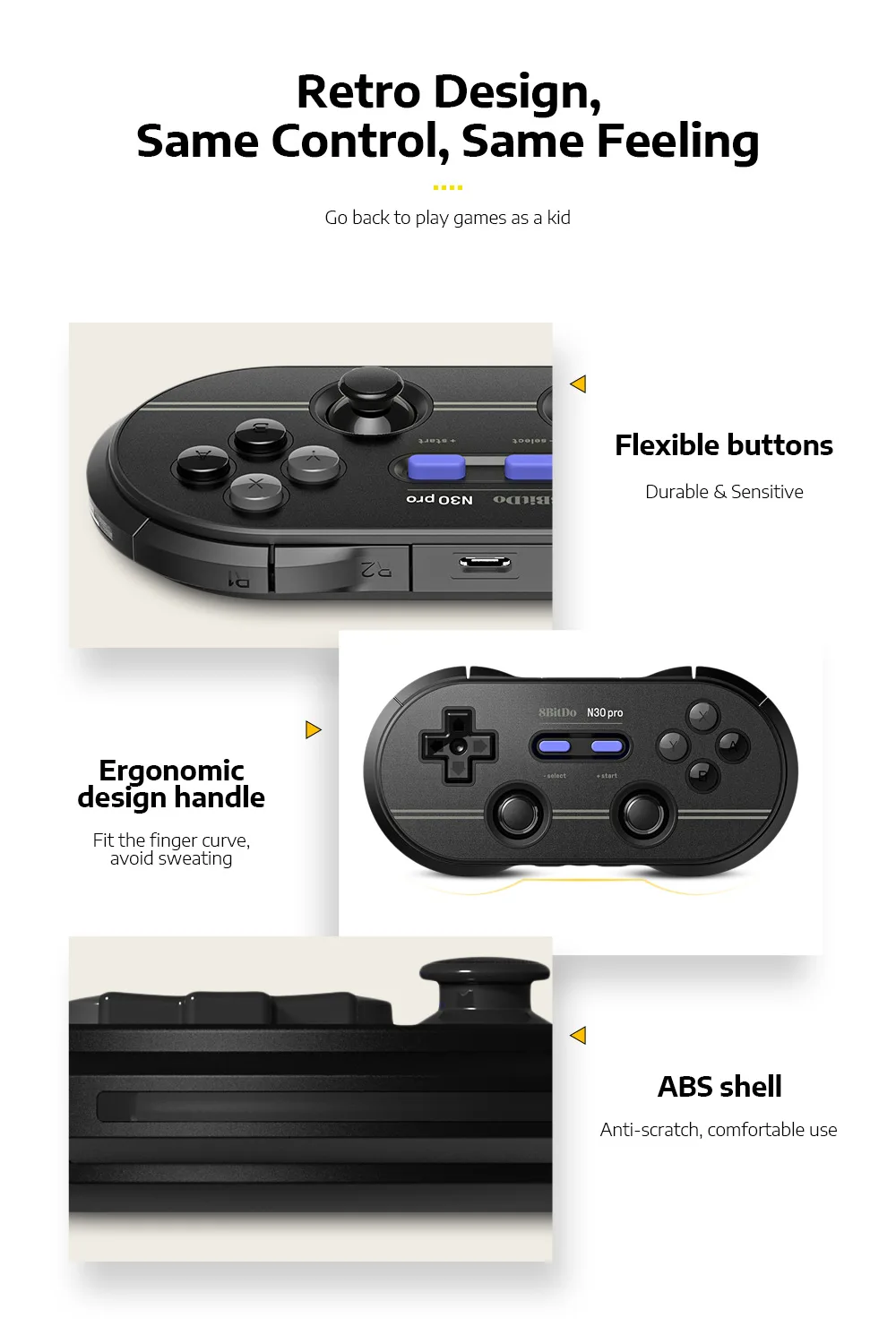 8Bitdo N30 Pro 2 беспроводной Bluetooth геймпад беспроводной игровой контроллер с джойстиком для Windows macOS Android переключатель