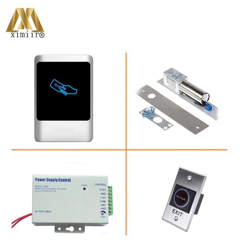 Good Quality Access Control M07 Kit With Electromagnetic Lock/12V3A Power Supply/Infrared Exit button IP65 Controller | Безопасность и