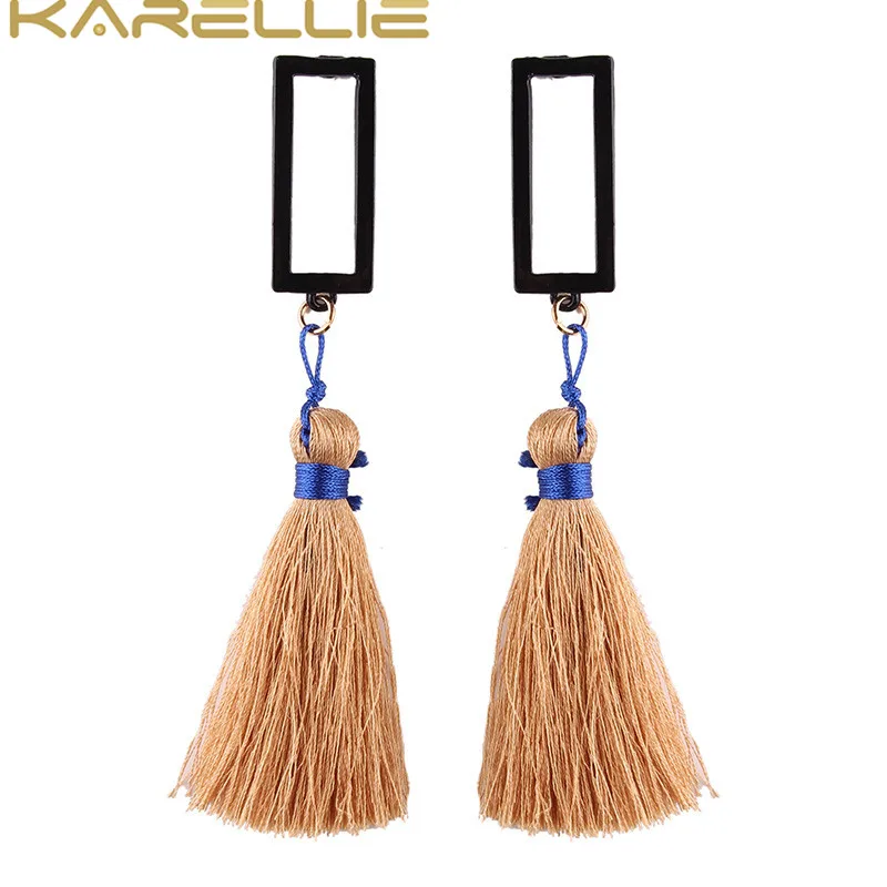 Karellie Новый Boho кисточкой мотаться серьги падения Мода Ювелирные украшения Для