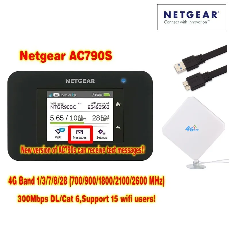 Разблокированная Мобильная точка доступа AC790s 4G для Sierra Wireless LTE CAT6 300M Портативный