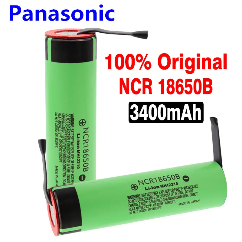 Panasonic 18650 аккумулятор 3400 мАч 3 7 в литиевая батарея для NCR18650B подходит фонарика + diy