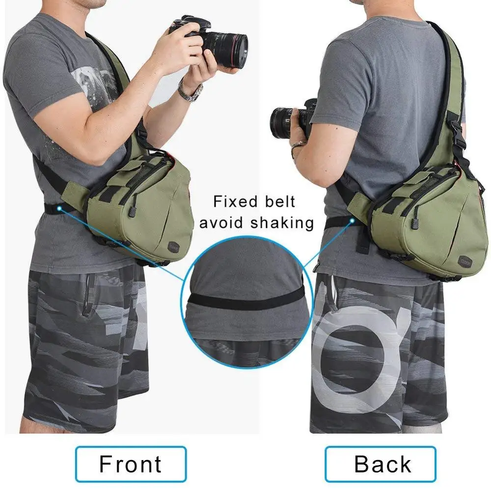DSLR камера сумка слинг сумки через плечо водонепроницаемый фото рюкзак стеганая