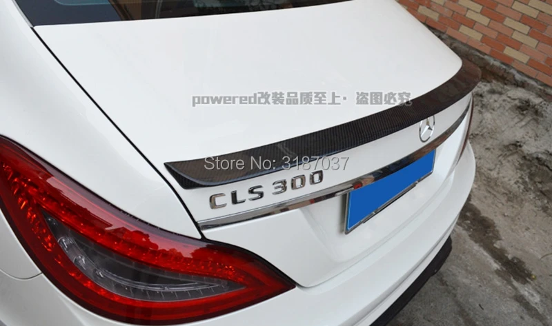 

For Mercedes CLS Spoiler Cls Class W218 2012-2017 Carbon Fiber Rear Roof Spoiler Wing Trunk Lip Boot Cover Car Styling