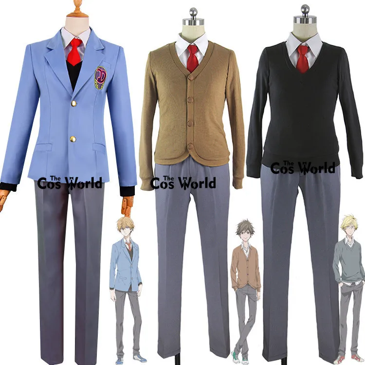 

Hitorijime My Hero Asaya Hasekura Kensuke Ooshiba Masahiro Setagawa Coat Sweater Shirt Pants School Uniform Cosplay Costumes