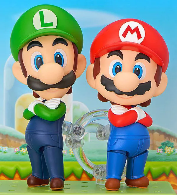 Бесплатная доставка милые 4 &quotNendoroid Супер Марио и Луиджи Братья в коробке 10 см ПВХ