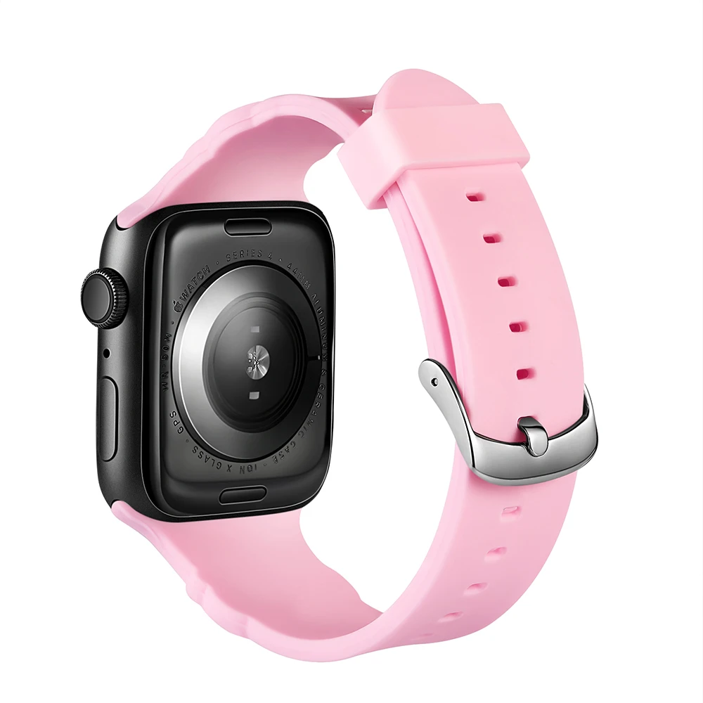 UEBN силиконовый спортивный ремешок для apple watch серии 4 3 2 1 ремешок с Kity для iWatch 42 мм 38 мм 40 мм 44 мм Ремешки для наручных часов