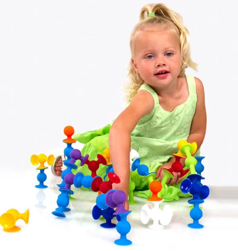 Новые Мягкие строительные блоки для детей DIY Pop squigz sucker забавные Силиконовые Блоки модель строительные игрушки творческие подарки для детей мальчик