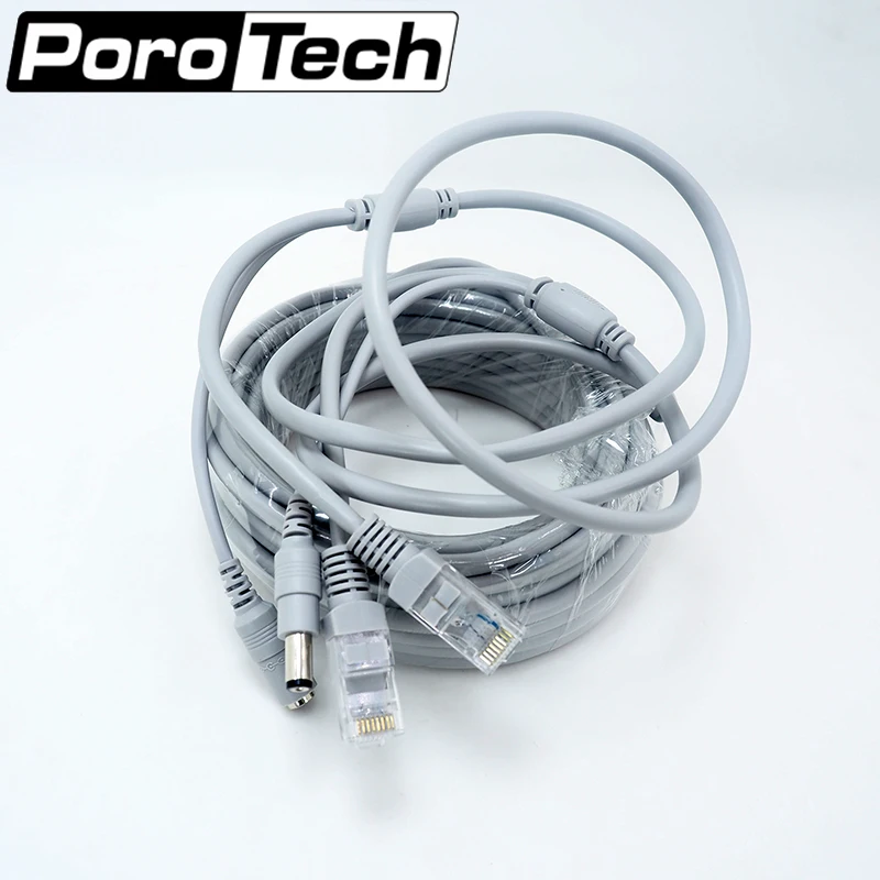 NC-10M 50PCS/lot 10M/33ft  Hot Sale iP cctv camera RJ45-DC connector cable