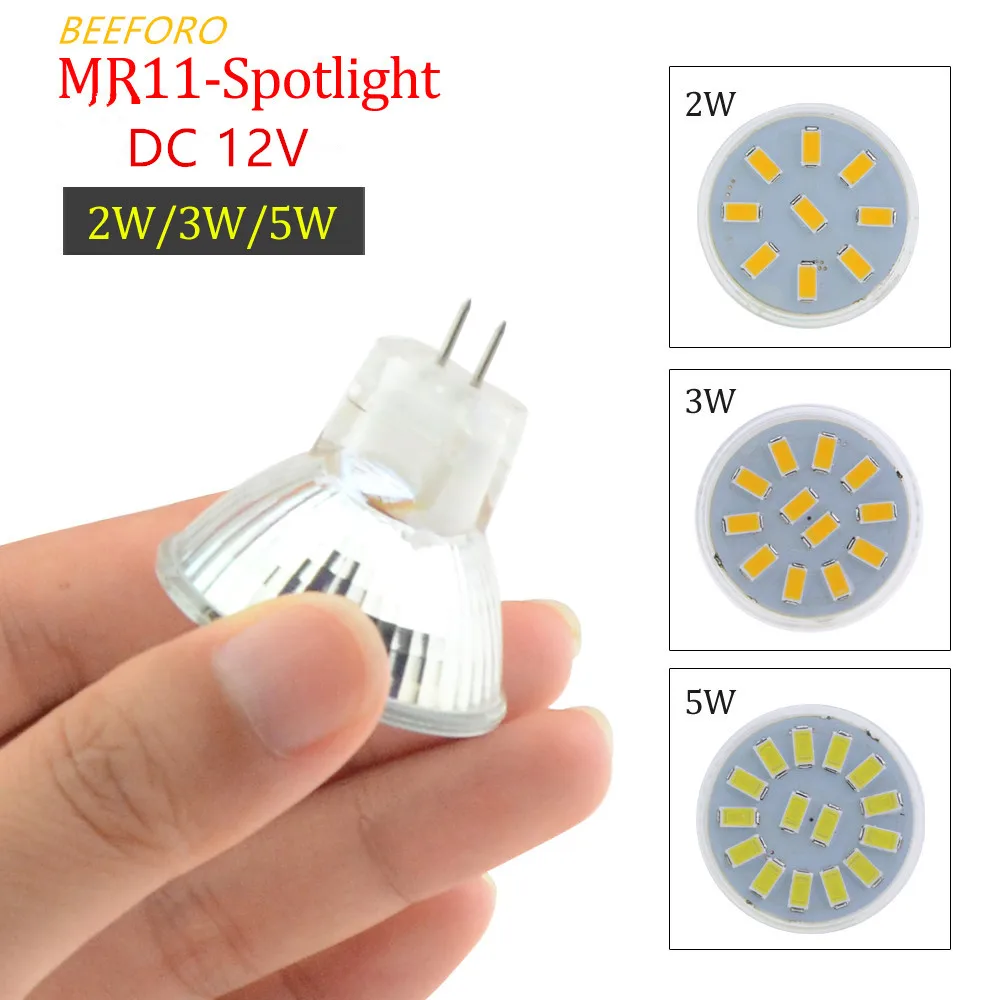 

Светодиодная лампа beevolo 5X GU4(MR11) 2 Вт/3 Вт/5 Вт 9/12/15 SMD 5730 270 лм естественный белый/теплый белый MR11, светодиодная лампа направленного света 12 В постоянного тока MR11
