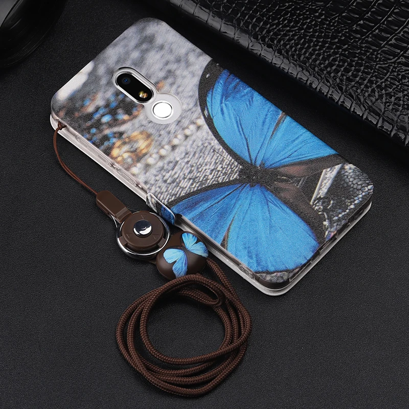 Симпатичный Кожаный чехол книжка с рисунком и подставкой для Meizu M6 Note 9 8 s M6S 16XS 16X