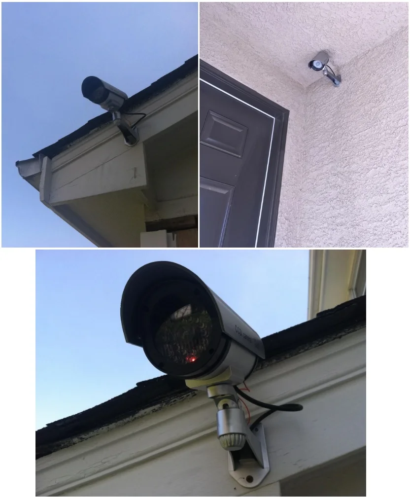 Inesun поддельные камеры безопасности Пуля манекен наблюдения CCTV камера Открытый крытый светодиодный светильник